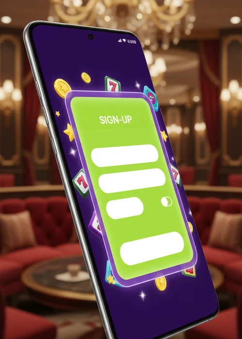 Interfaz de registro en Olibet Casino mostrando el formulario de creación de cuenta y la selección de moneda EUR.